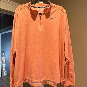 Women’s Plus size Nike Peach Dri-FIT Quarter Zip Top